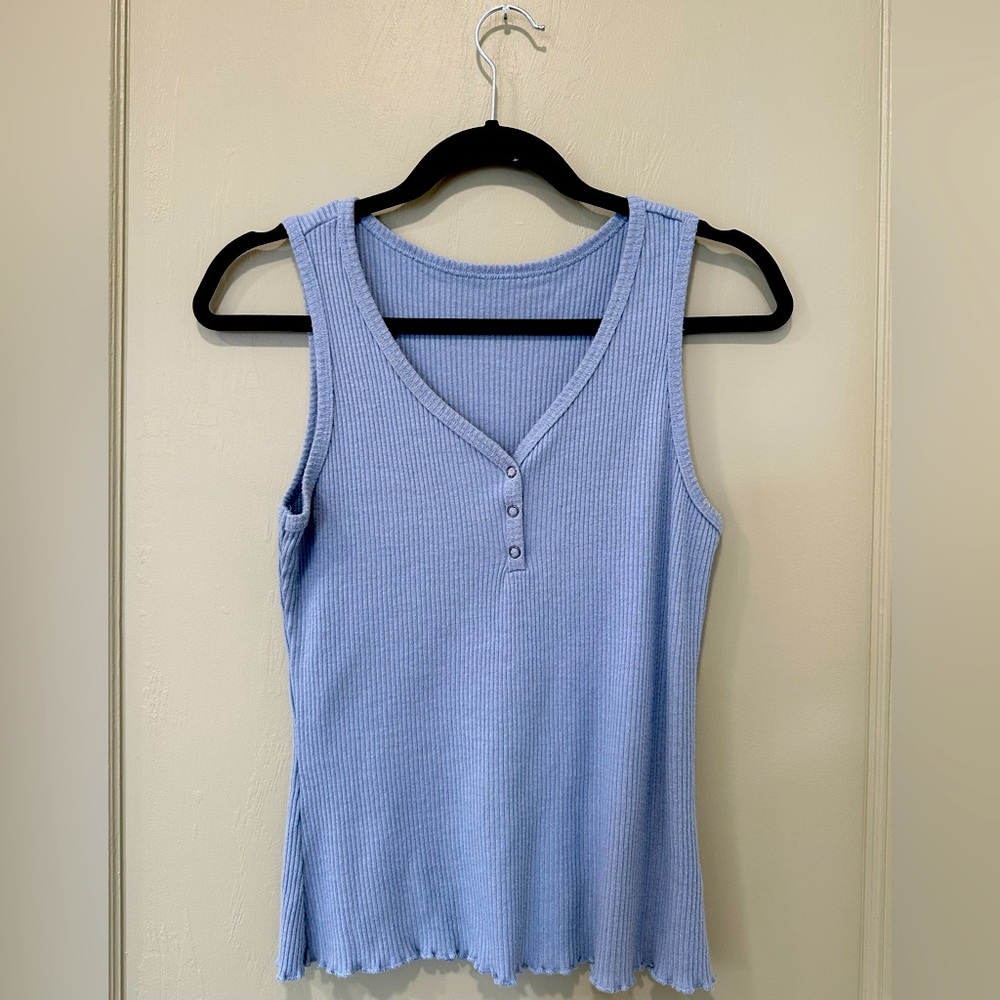 Blue Sleeveless Top